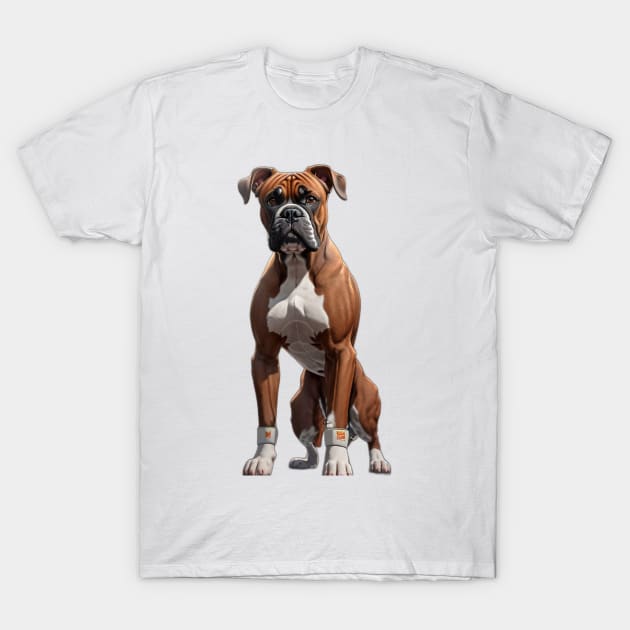 Boxer Dog T-Shirt by Moulezitouna